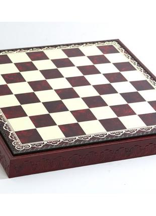 Доска для шахмат с местом для фигур коричневая Nigri Scacchi CD44