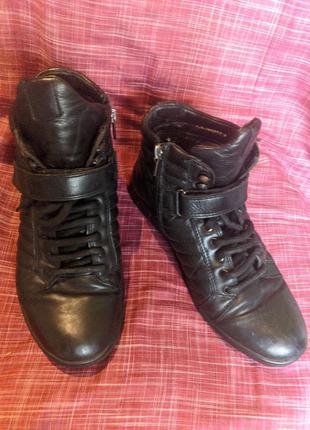 Кожаные ботинки на шнурках, молнии и липучке baracuda point
