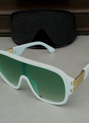 Gucci стильные женские солнцезащитные очки маска линзы зелёный...