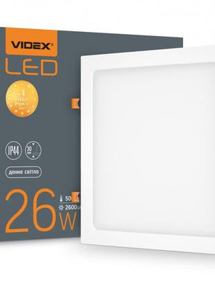 LED світильник Back вбудований квадратний VIDEX 26W 5000K