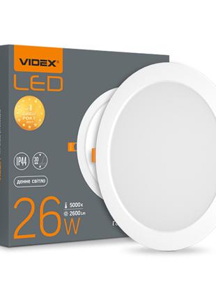 LED светильник Back встраиваемый круглый VIDEX 26W 5000K