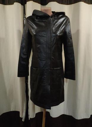 Бесподобное кожаное пальто плащ куртка franco di marco leather...