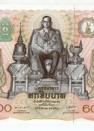 Таиланд 60 бат 1987 UNC 60 лет Короля Рамы IX квадратная 160*1...