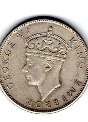 Фиджи 1 флорин 1942 серебро Георг 6 №168