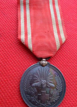 Япония медаль Члена Красного Креста серебро №798