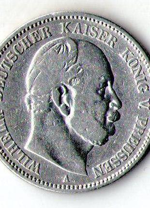 Германская империя Пруссия 2 марки 1876 год серебро №868