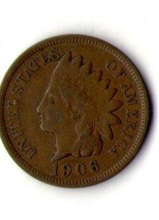 США 1 цент, 1907 рік Indian Head Cent No1031