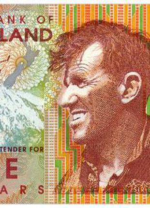 Новая Зеландия 5 долларов 1999 г. UNC Полимер №279