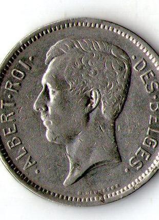 Бельгия 5 франков 1931 год Король Альберт I №1019