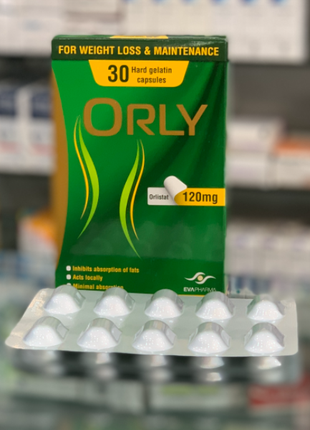 Orly Орли для схуднення Орлистат Ожиріння 120 мг 30 капс Єгипет