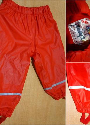 Lupilu прорезиненные водонепроницаемые  штаны на флисе 1-2 год...