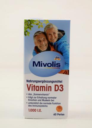 Биологически активная добавка Vitamin D3 Mivolis 60 капсул (Ге...