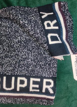 Super dry длинный 192x23 шарф мужской