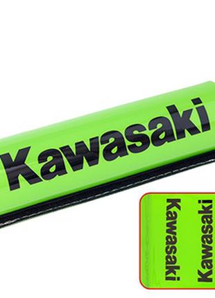 Подушка руля Kawasaki.  190 мм зелёная