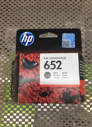 Картридж HP 652 BLACK Оригінал! Новый! Свіжий 2025 рік!