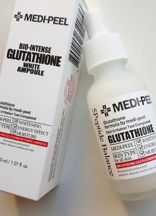 Medi-peel bio-intense glutathione white ampoule осветляющая ам...
