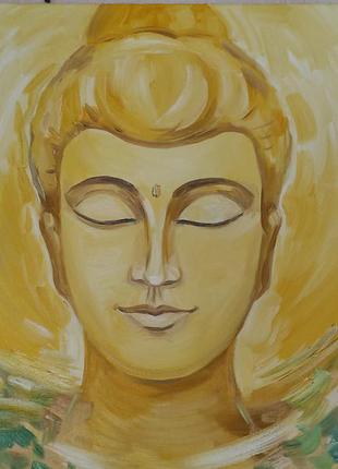 Картина золотой будда