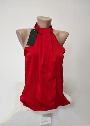 Блуза красная vesper фирменная блузка атласная червона жіноча ...