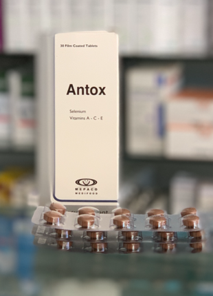 Antox Антокс Селен, вітамін А, С, Е Антиоксиданти 30 табл Єгипет