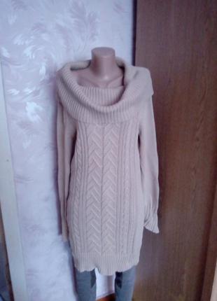 Длинный свитер-платье