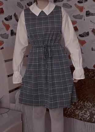 Платье школьное в стиле лолита ( с карманами)