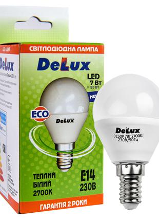 Светодиодная лампа DELUX BL50P 7 Вт 2700K 220В E14