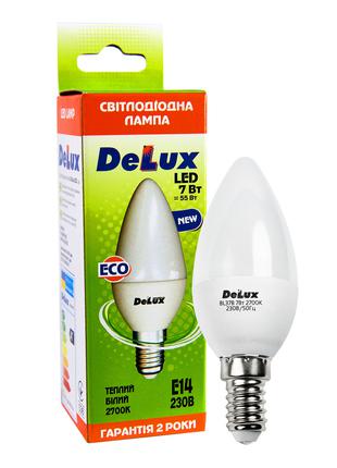 Светодиодная лампа DELUX BL37B 7Вт 2700K 220В E14