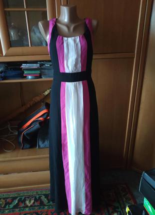 Шикарное шифоновое длинное платье р.16 от  debenhams collection