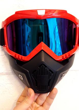 Лыжная маска трансформер с отстёгивающимся подбородком
