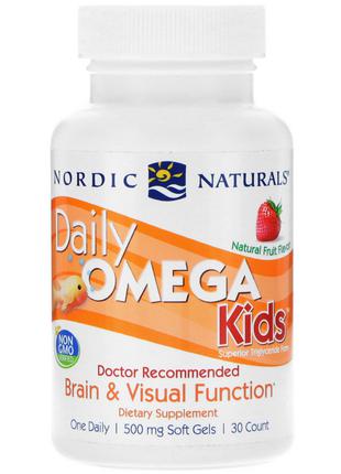Лучшая детская омега Nordic Naturals, фруктовый вкус 500 мг, 30шт