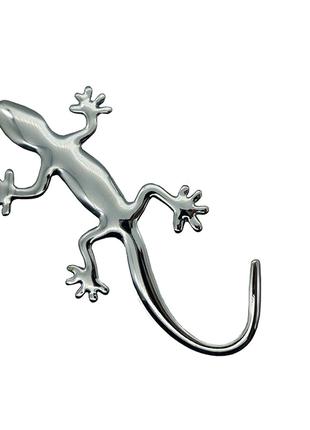Наклейка-эмблема 3D «Ящерица Геккон» для автомобиля, метал