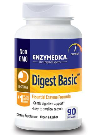 Enzymedica, Digest Basic, состав с основными ферментами, 90 капсу
