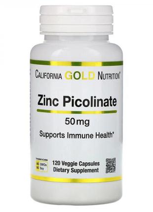 California Gold Nutrition, Пиколинат цинку, 50 мг,120 шт цинк