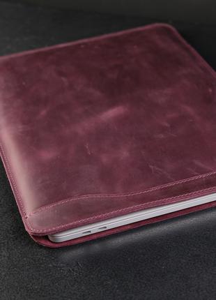 Чехол для MacBook Винтажная кожа, цвет Бордо