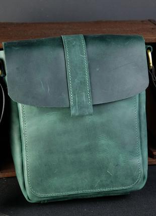 Мужская сумка "Модель №44" Винтажная кожа цвет Зеленый