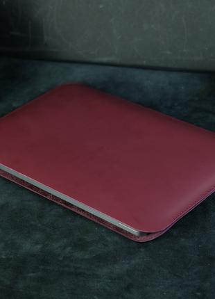 Чехол для MacBook Дизайн №2 Кожа Grand, цвет бордо