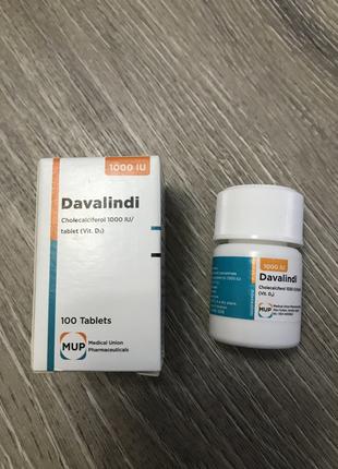Вітамін D3 Davalindi 100 таблеток вітаміни