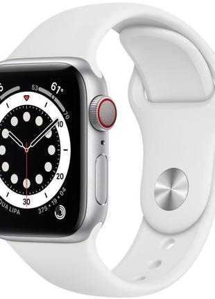 Б/У Смарт-часы Apple Watch Series 6 40mm LTE Silver Aluminum C...