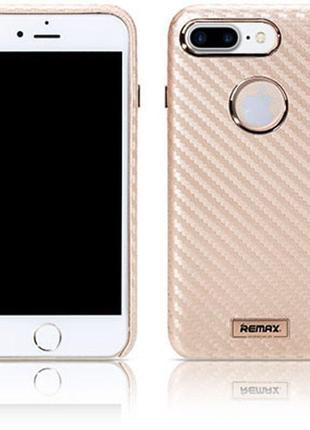 Чехол-накладка Remax Carbon Series for iPhone 7/8 Plus, Gold