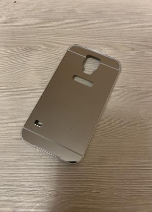 Зеркальный серебряный акриловый чехол для Samsung S5 G900H