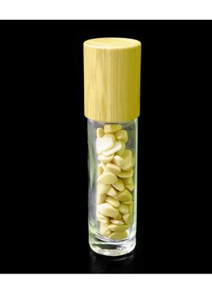 Аромароллер парфюмерный с камнями Желтый Халцедон (10 мл)