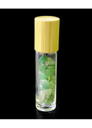 Аромароллер парфюмерный с камнями Зеленый Авантюрин (10 мл)