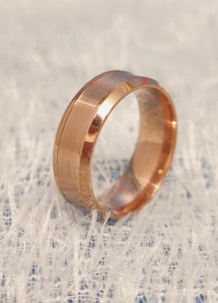 Стильное кольцо розовое золото, колечко, украшение, подарок, п...