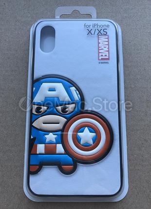Чехол Captain America для iPhone X