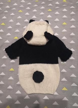Вязаная кофточка панда