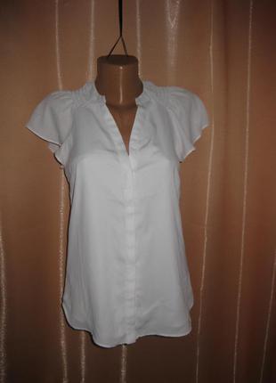 Классная блузка белая, двойная ткань 6uk/34eurо/160-80а h&m км...