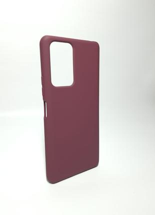 Чехол для Xiaomi Redmi Note 10 Pro (Soft Silicone Case) бордов...
