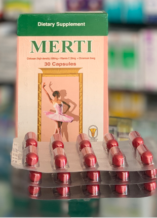 MERTI Мерти - Хитозан таблетки для похудения 30 табл Египет