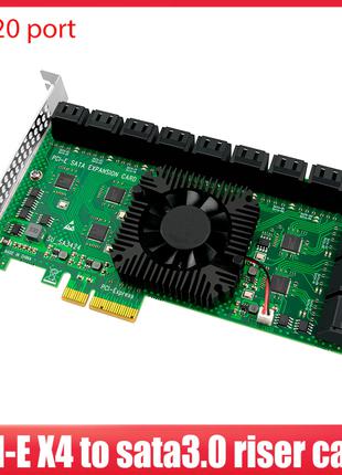 Контроллер 24 порта SATA на PCI-E x4, адаптер