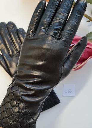 Перчатки кожаные черные alpa gloves н.2